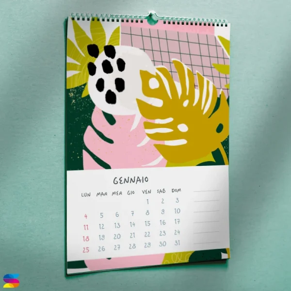 Calendario da Parete con Spirale Stampa Dal Web